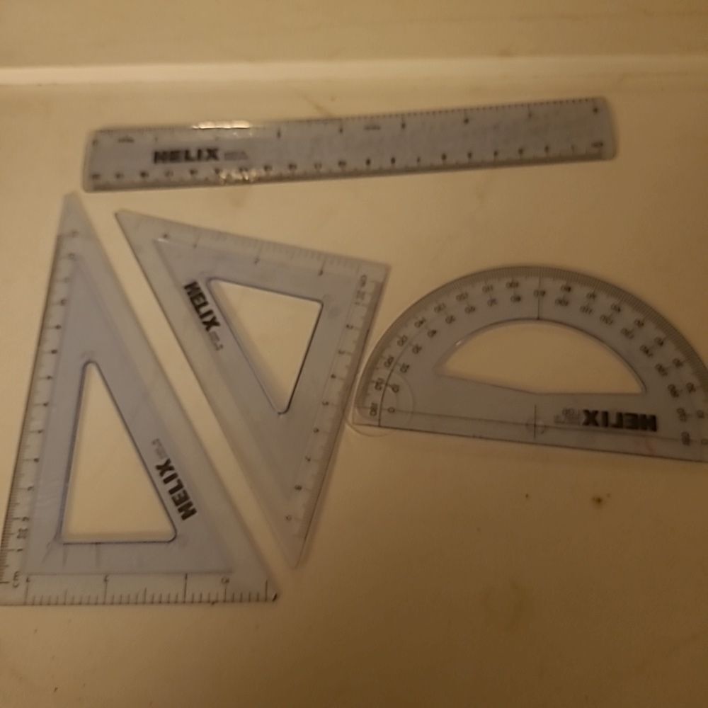 Protractor, Rulur and Geometrical  Template Bundle - Picture 2 of 8